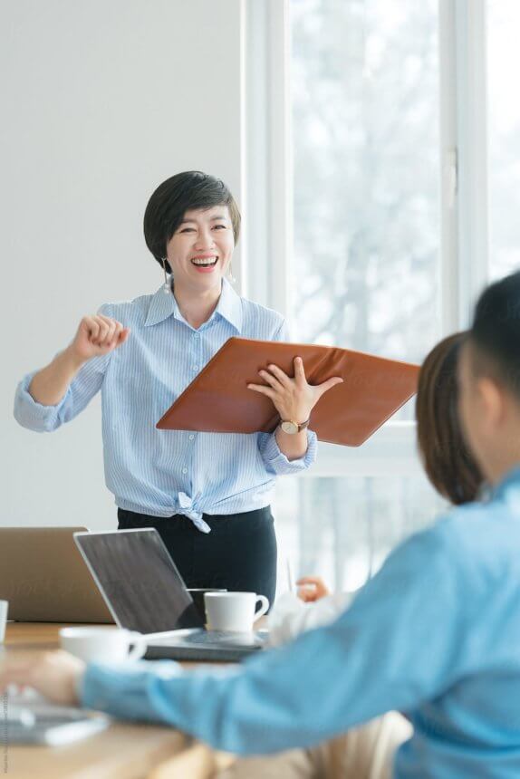 Woman in training session