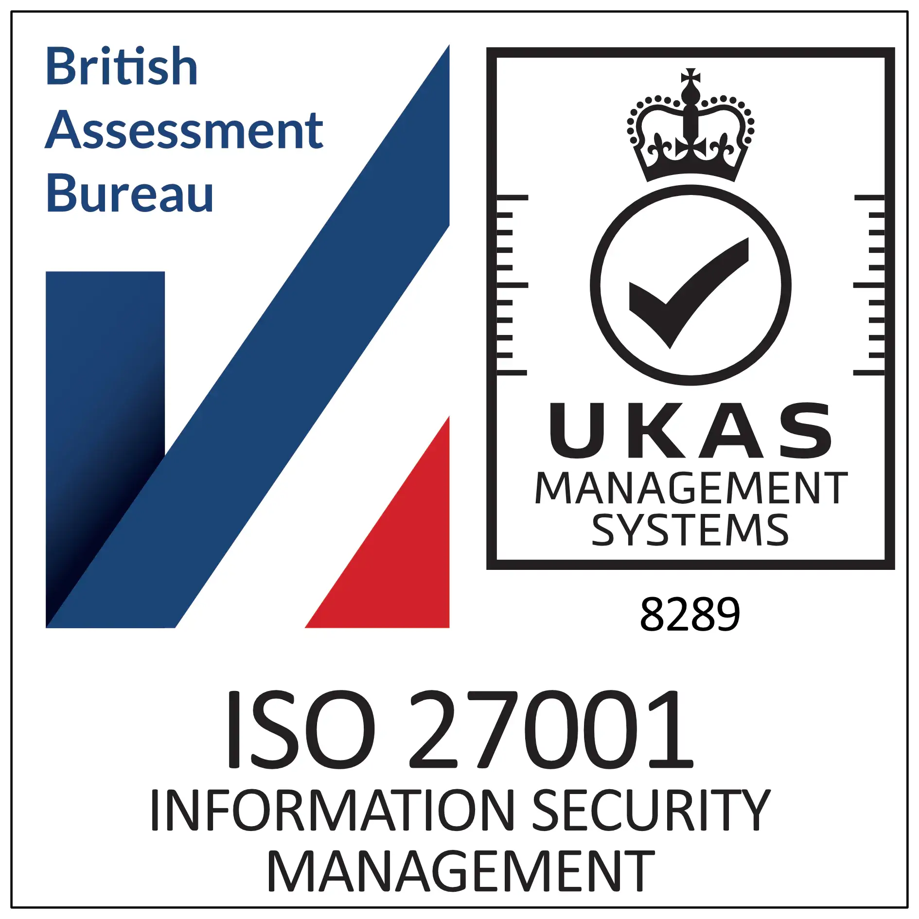 ISO 27001 Certificate from British Assessment Bureau