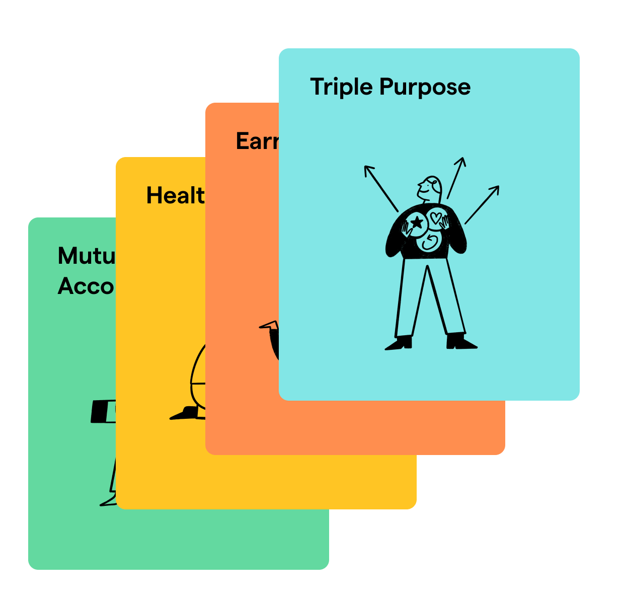 4 Pillars illustrations